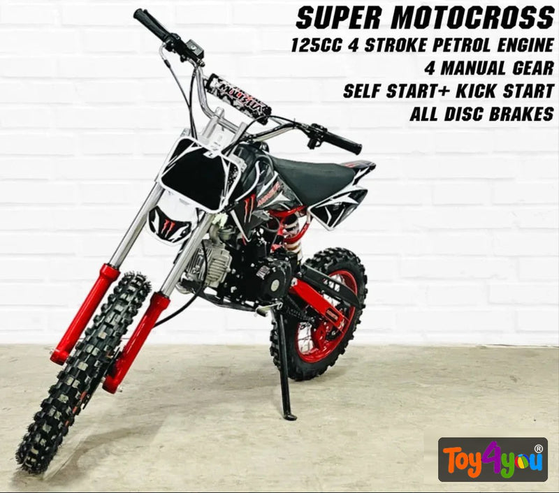 125cc Super Motocross Dirt Bike – 4-Stroke Petrol