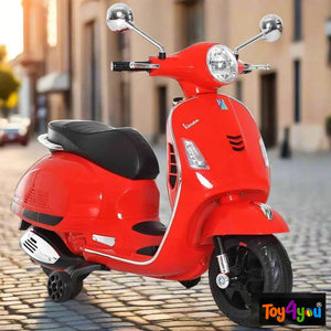 Battery Operated Red Vespa Scooter for Kids
