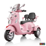 Dual Seater Vespa Ride-On 12V scooterwith 3 Wheels Power for Children