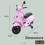 Vespa Battery Operated Ride-On Scooty Pink