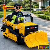 Toy4You Premium Kids Ride-On JCB Bulldozer – Electric Construction Vehicle