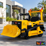 Toy4You Premium Kids Ride-On JCB Bulldozer – Electric Construction Vehicle