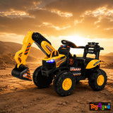 Toy4You Kids Ride-On JCB Excavator | 12V Battery-Powered Excavator Toy
