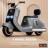 Kids Electric Motorcycle Ride-On Bike with 3 Wheels