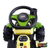 Toy4You Kids Ride-On Tractor 12V Battery Operated with Hydraulic Trolley