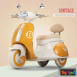 Toy4You Vintage Vespa Rechargeable Kids Scooty with Lights