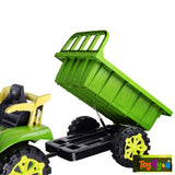 Toy4You Kids Ride-On Tractor 12V Battery Operated with Hydraulic Trolley