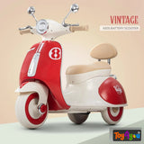 Toy4You Vintage Vespa Rechargeable Kids Scooty with Lights