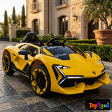 12V Luxurious Yellow Lamborghini Racing Electric Car for Kids