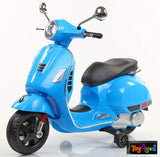 Vespa Rechargeable Battery Operated Scooter Blue