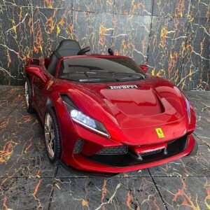 Toy4You Ferrari Electric Ride-On Ferrari Style Sports Car for Kids 12V Battery Remote Control Lights Music - Red/White/Black/Wine/Blue/Silk (2-8 Years)